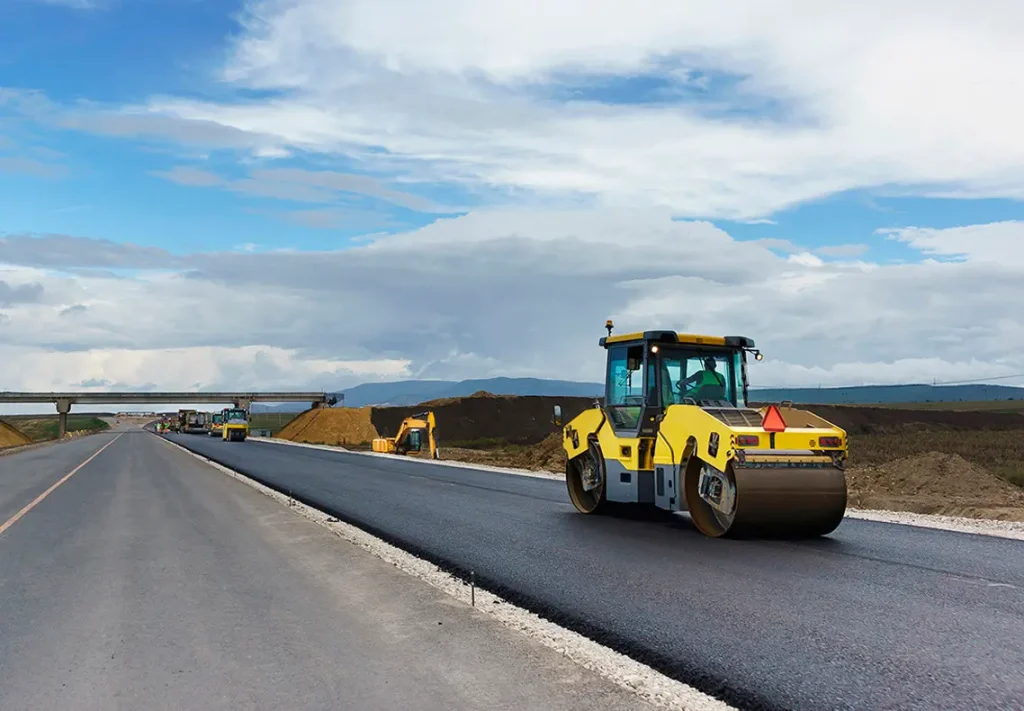 cover bitumen with lime